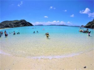 【那覇泊港発】高速船orフェリーで行く！慶良間諸島2大ビーチ「阿波連ビーチ」海水浴＆「とかしくビーチ」ウミガメシュノーケリングツアー《嬉しいランチ付き》