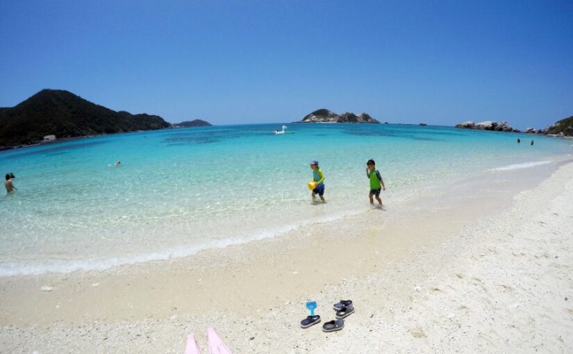 渡嘉敷島、阿波連ビーチ、海水浴