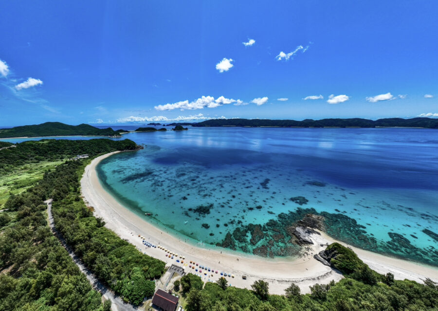 座間味　ドローン