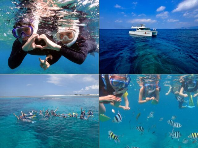 【那覇発/慶良間諸島/半日】7月～9月限定★豪華カタマラン船で行く★ボートシュノーケリングツアー《バナナボート1回無料》