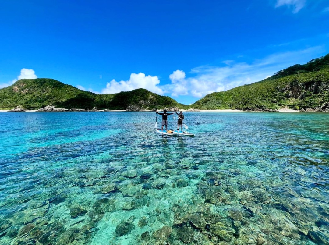 【慶良間/座間味島/半日】初めてでも簡単☆サンゴの楽園をSUP＆シュノーケリング《写真無料/那覇から日帰り参加OK/座間味島内送迎可》（No.316）