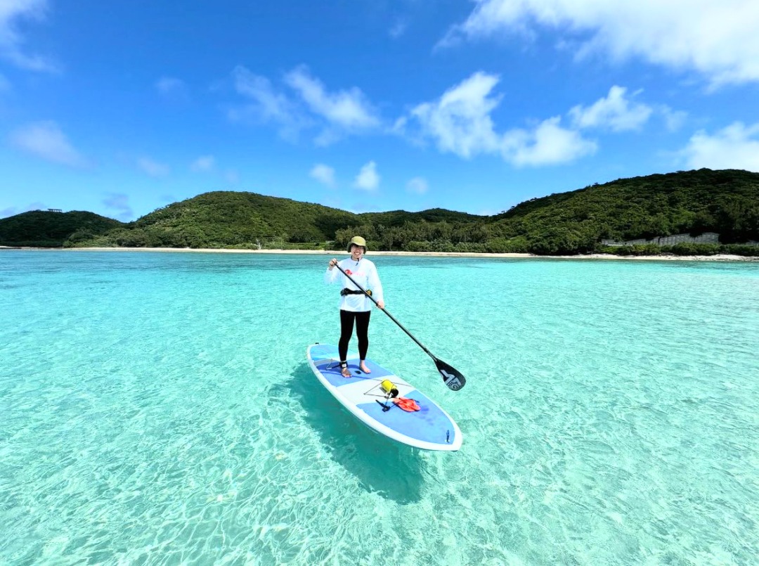 【慶良間/座間味島/半日】初めてでも簡単☆サンゴの楽園をSUP＆シュノーケリング《写真無料/那覇から日帰り参加OK/座間味島内送迎可》（No.316）