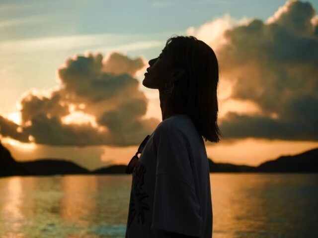 写真撮影、サンセット、夕日