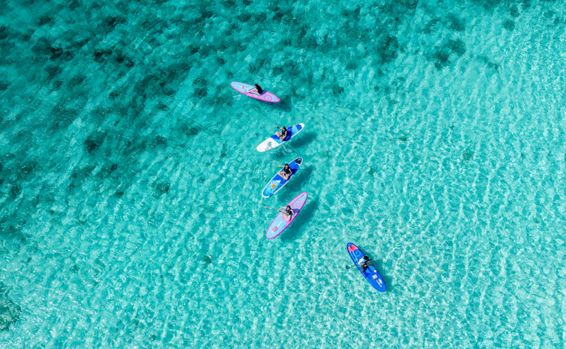 写真撮影、ドローン、sup、海